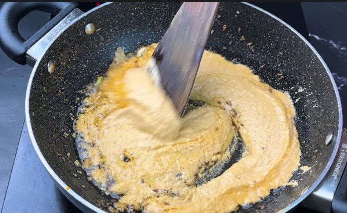Step 2.2: Add the prepared masala paste and sauté for 3-4 minutes