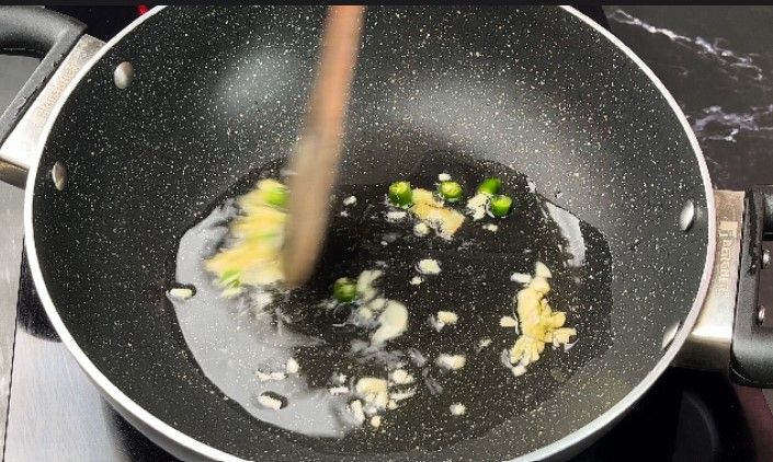 Step 2.5: In a pan, heat a tablespoon of oil