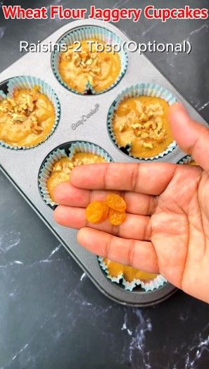 Step 1.4: Pour 1/4 cup of batter or fill each cup 3/4 full