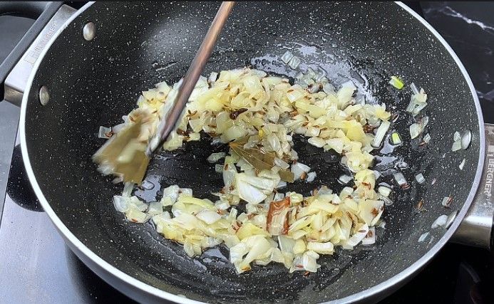 Step 4.2: Sauté until the onions turn soft and translucent