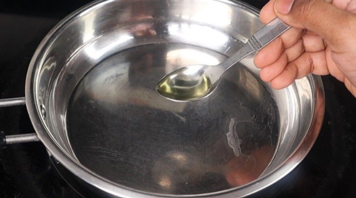 Step 1.2: Heat oil in a pan over medium heat