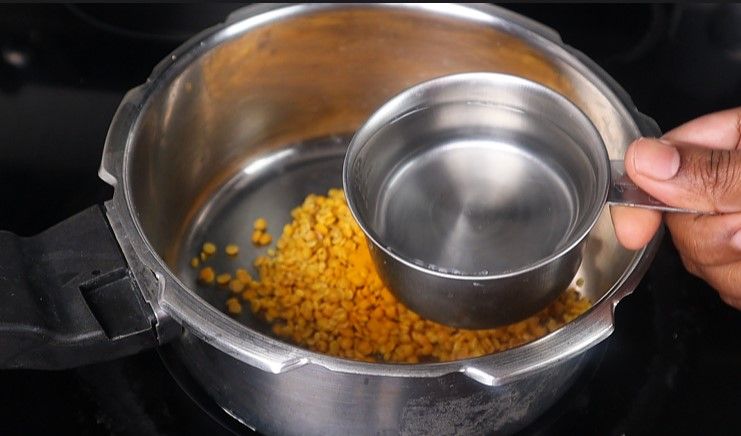 Step 2.2: Add turmeric powder and water