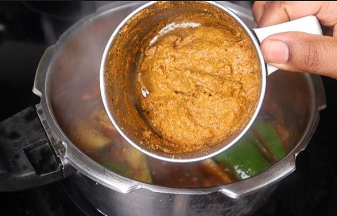 Step 3.1: Add Grinded masala paste and cook for 2 minutes