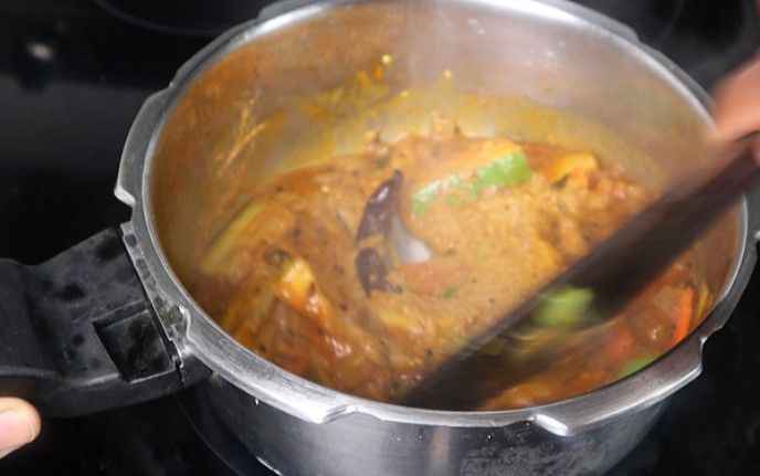 Step 3.3: Add Grinded masala paste and cook for 2 minutes