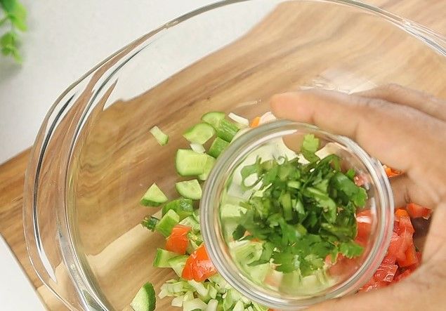 Step 1.2: Add chili, coriander leaves, Mint leaves, pepper, [chaat masala](https://amzn