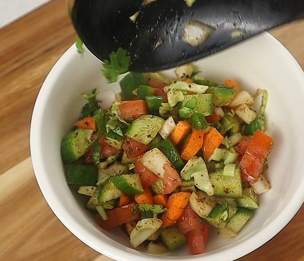 Step 1.1: Transfer to a serving bowl