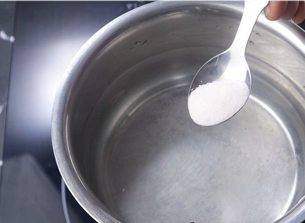 Step 1.1: In a bowl on medium flame, add enough water and salt, and bring to a rolling boil