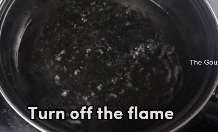 Step 1.1: Turn off the flame and cover the sugar syrup with a lid