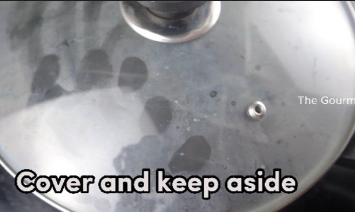 Step 1.2: Turn off the flame and cover the sugar syrup with a lid