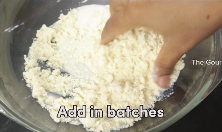 Step 2.4: In a mixing bowl, add the instant jamun mix and gradually add milk