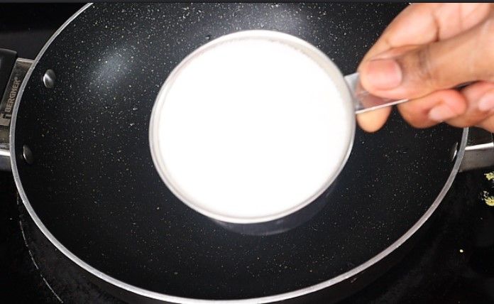 Step 3.1: In a pan over medium heat, add sugar and water