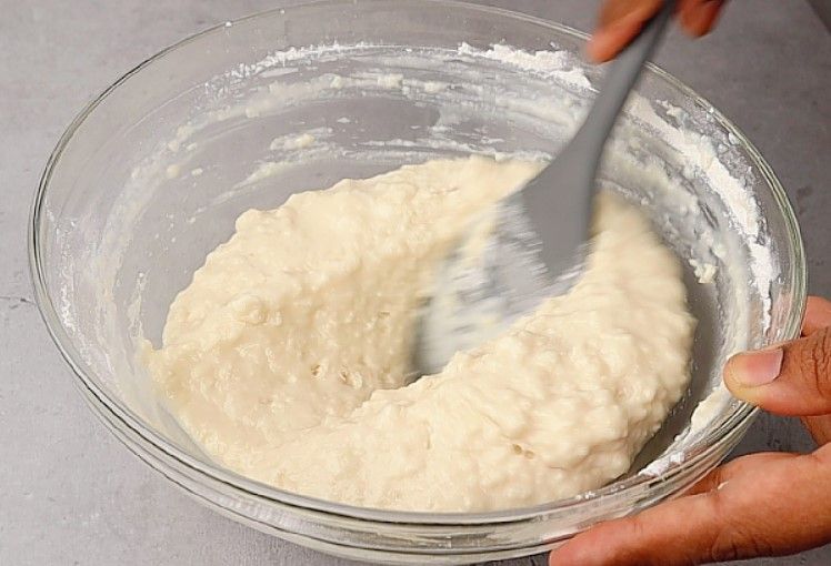 Step 1.4: Add desiccated coconut and milk to the mixture