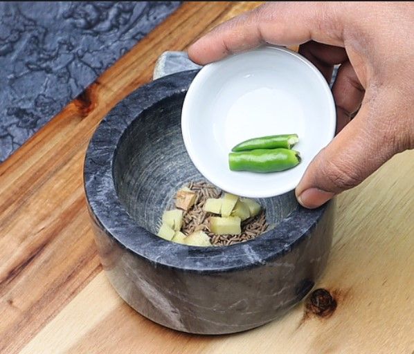 Step 1.3: In a [mortar and pestle](https://amzn