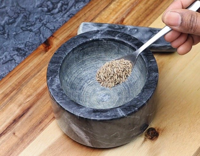 Step 1.4: In a [mortar and pestle](https://amzn