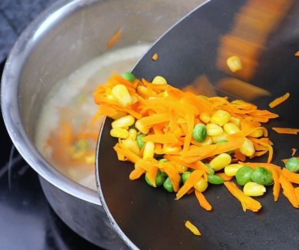 Step 4.1: Add the sautéed vegetables and salt to taste