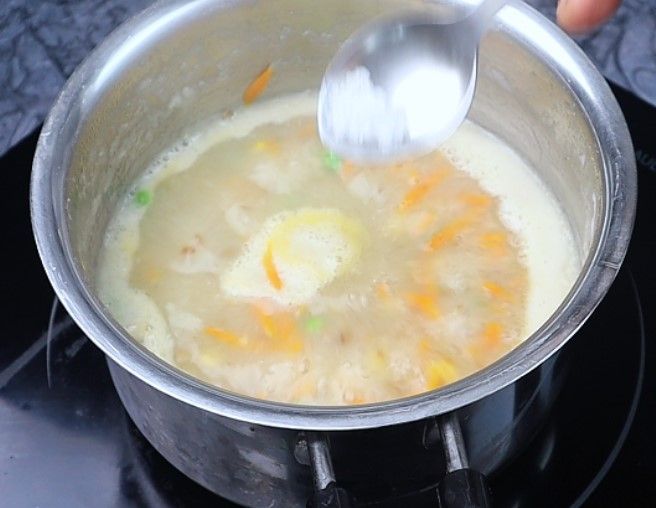 Step 4.2: Add the sautéed vegetables and salt to taste