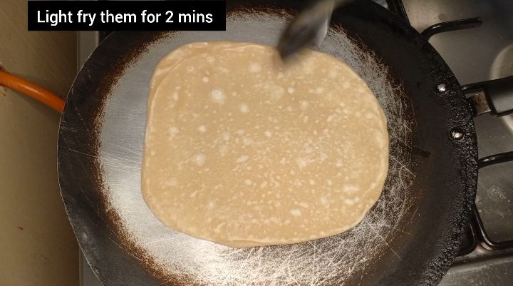 Step 1.2: From the attached pieces roll them and dry fry for every 2 mins