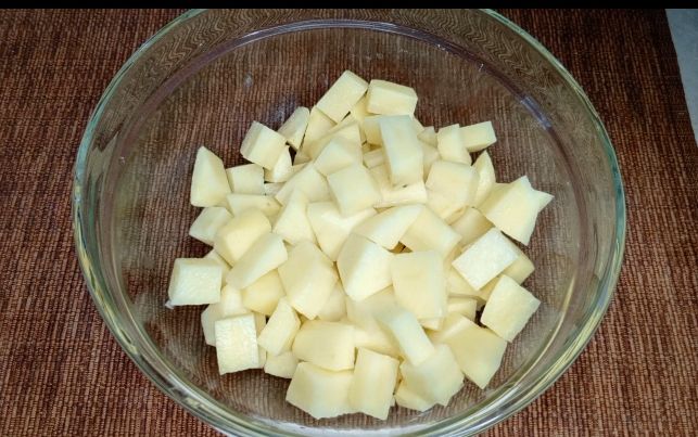 Step 1.1: Once cleaned with clean and fresh water slice them into box shaped