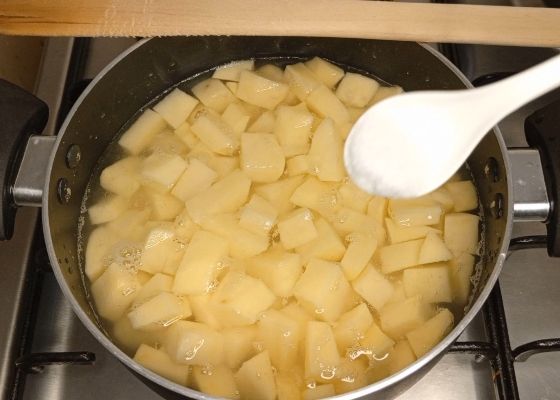 Step 1.2: Place inside warm water and season with tumeric and salt to taste