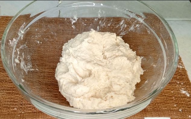 Step 1.1: In a large bowl mix flour ,salt by adding cold water gradually to form a nice rough dough