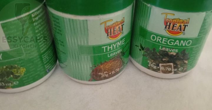 Step 1.3: Meanwhile,in a pot of a sufuria add in thyme leaves, oregano Leaves and parsley Leaves and bring the water to boil and later add in the beef