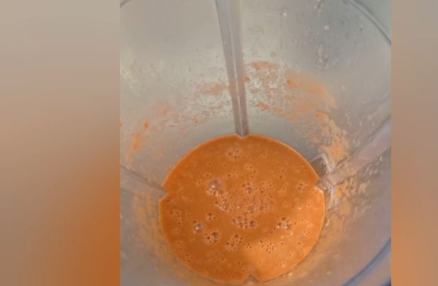 Step 1.1: Chop the tomatoes and green bell peppers and blend them all together