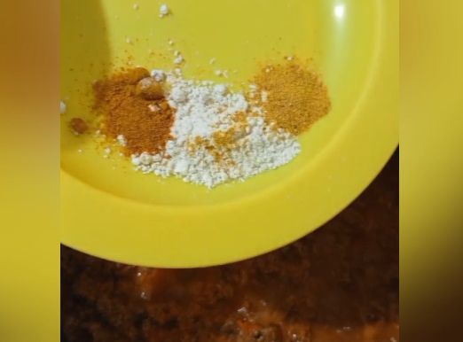 Step 2.2: Add the diced potatoes, royco cubes, royco mchuzi mix, turmeric powder, curry powder, and salt