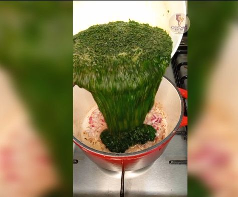 Step 2.3: Stir fry the greens for 3 mins