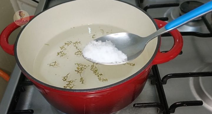 Step 1.3: Bring a large pot of salted water to a boil