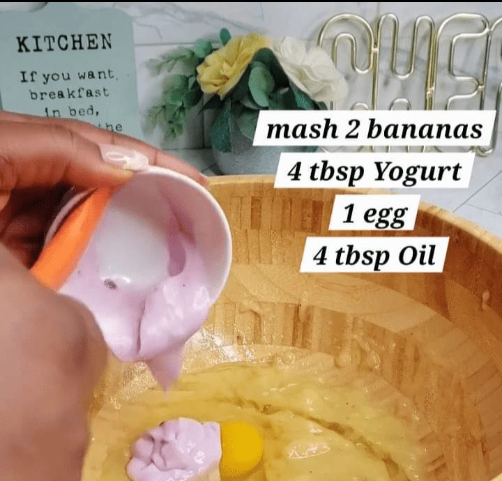 Step 1.1: Mash the bananas in a bowl until smooth