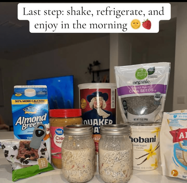 Step 1.1: Shake the jar well, refrigerate overnight, and enjoy in the morning