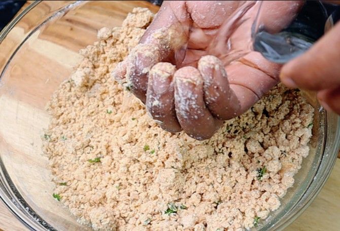Step 2.2: Knead the dough, adding a little water if necessary, until it is smooth and tight