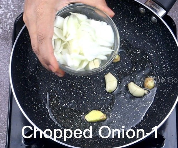 Step 2.1: Add finely chopped onions and saute until they turn soft