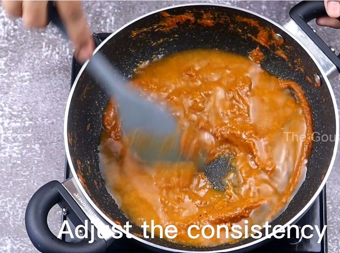 Step 4.2: Add water and adjust the consistency as desired