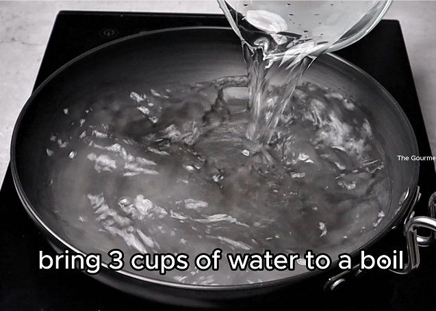 Step 1.1: In a pan, bring water to a boil