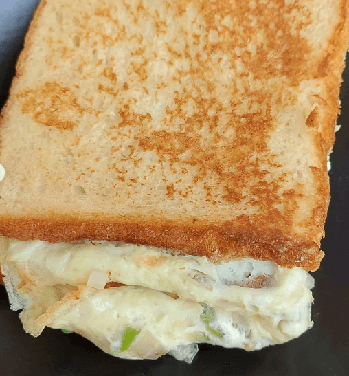 Schezwan Cheese Veggie Bread recipe