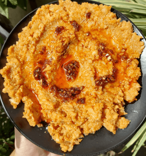 Healthy Mashed Potatoes with Chilli Oil recipe