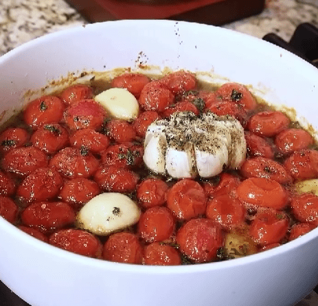 Step 1.1: Bake for 25-30 minutes, until the tomatoes are soft and jammy