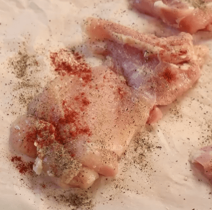 Step 2.1: Air fry the chicken at 450°F for 16 minutes, flipping halfway through