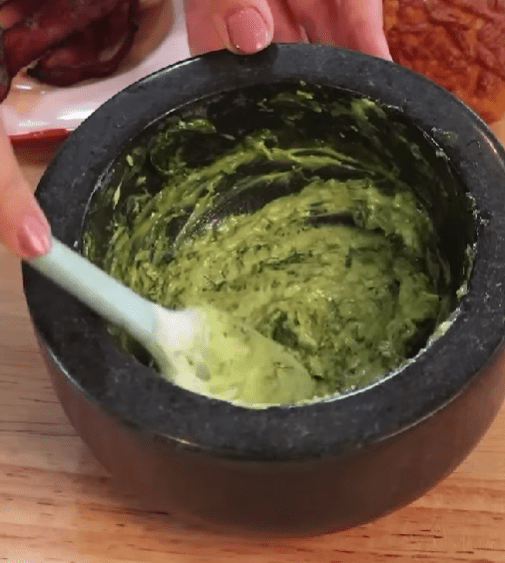 Step 1.1: Whisk together mayo, garlic, lemon juice, and crushed basil to make the basil aioli