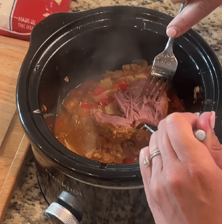 Step 1.1: Cook on low for 5 hours, then shred the pork