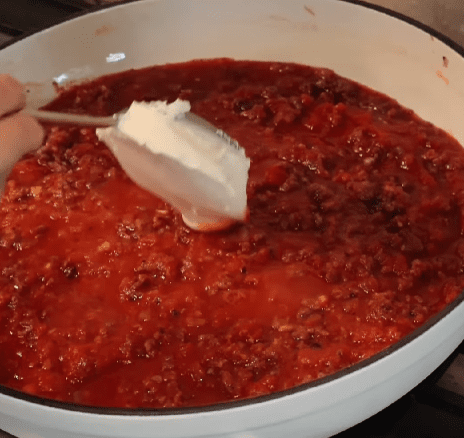 Step 1.1: Stir in ½ cup ricotta and 3 tbsp hot honey