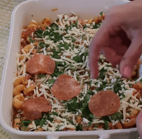 Step 1.1: Top with more cheese and pepperoni
