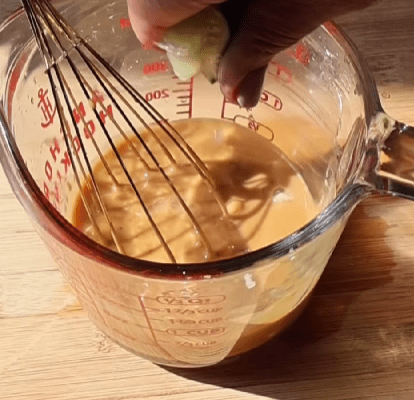 Step 5.1: Whisk together all the sauce ingredients until smooth and creamy