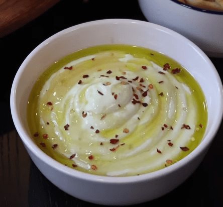 Step 1.1: Spoon the mixture into a shallow bowl