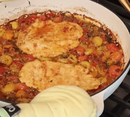 Step 4.1: Return to the oven and bake for another 8–10 minutes, or until the chicken is cooked through (internal temperature should be 165°F)