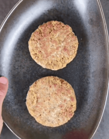 Step 1.1: Cook in a skillet with a bit of oil for 3-4 minutes on each side or air fry at 180Β°C for 5-10 minutes, depending on your preference