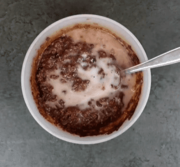 Step 1.1: Slowly add the milk while combining