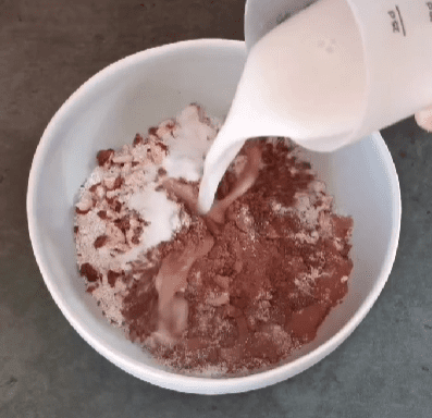 Step 1.1: Mix the oats, protein powder, hazelnuts, and milk until well combined