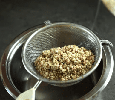 Step 1.1: Drain the soaked buckwheat and transfer it to a blender